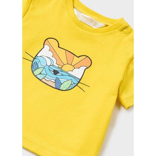 Mayoral Erkek Bebek T-Shirt Şort Takım Sarı