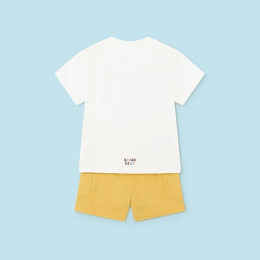 Mayoral Erkek Bebek T-shirt Şort Takım Sarı