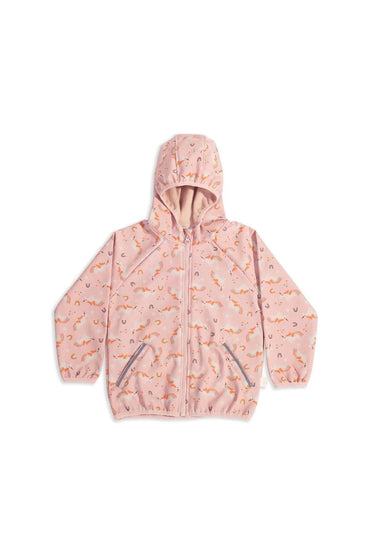 Miela Kids Ceket 2-3 Yaş Miela Kids Su Tutmaz Softshell Desenli Ceket Rainbow Unicorn