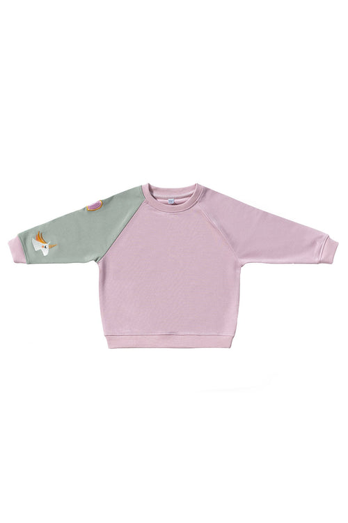 Miela Kids Sweatshirt Miela Kids Sweatshirt Colorblock Lila