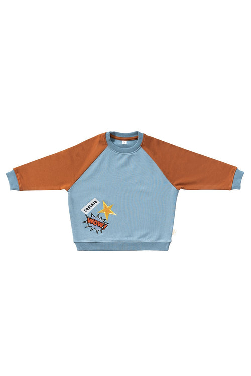 Miela Kids Sweatshirt Miela Kids Sweatshirt Colorblock Petrol