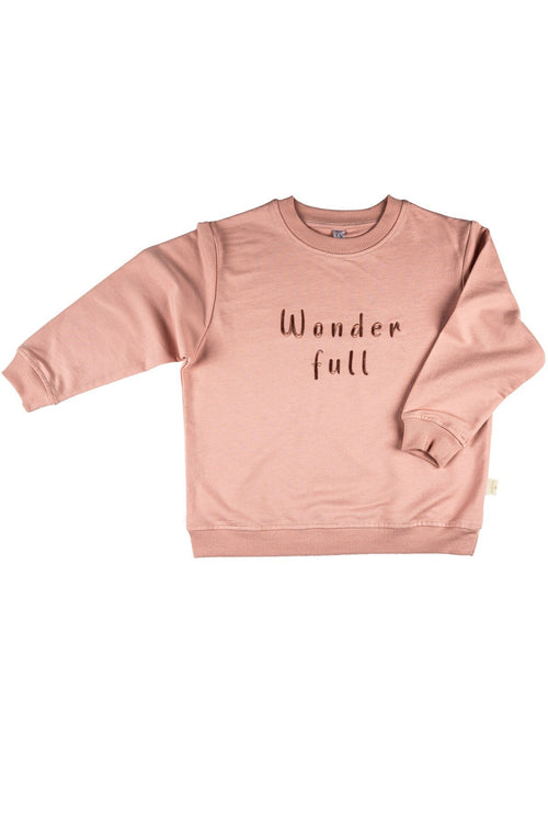 Miela Kids Sweatshirt Miela Kids Sweatshirt Wonder Full Pembe