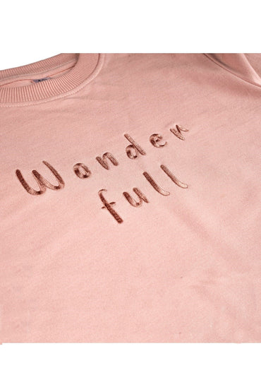 Miela Kids Sweatshirt Miela Kids Sweatshirt Wonder Full Pembe