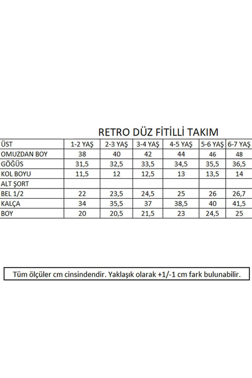 Miela Kids Takım Miela Kids Retro Fitilli Takım Hardal