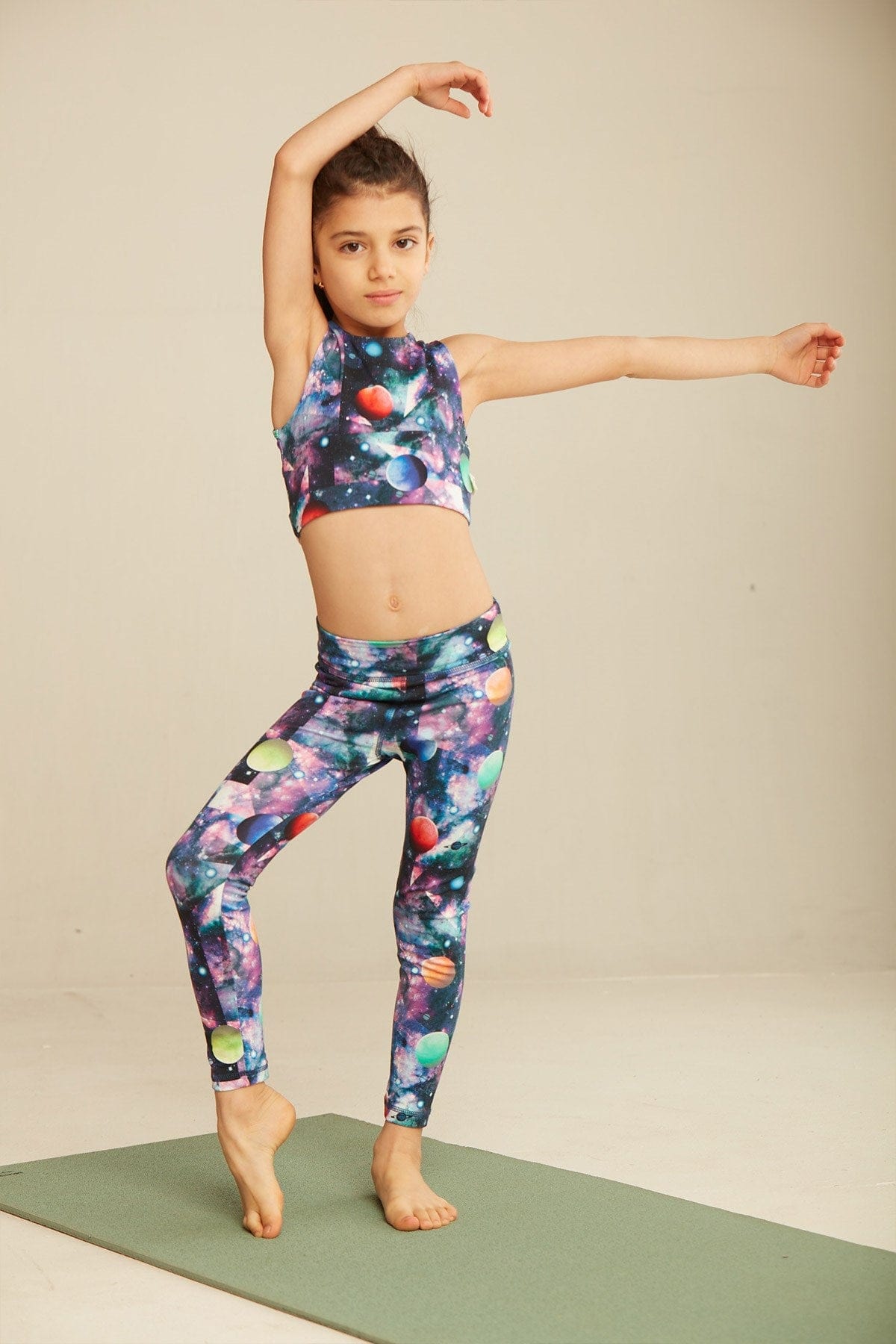 Miela Kids Tayt 3-4 Yaş Miela Kids Spor Tayt Galaksi Baskılı