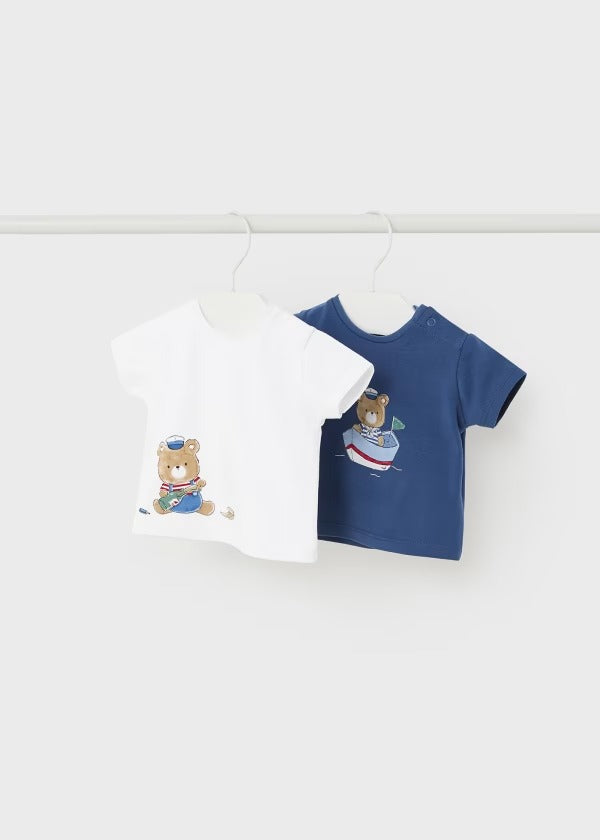 Mayoral Erkek Bebek 2'li Kısa Kol T-shirt Lacivert