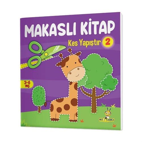 Yükselen Zeka Eğitici Oyuncak Yükselen Zeka Kes Yapıştır Makaslı Kitap Seti