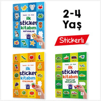 Yükselen Zeka Eğitici Oyuncak Yükselen Zeka Yapıştır-Çiz-Boya İlk Sticker Kitabım 2-4 Yaş